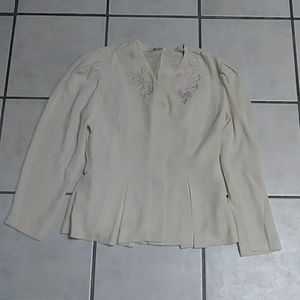 5 for $10 Vintage 80s White Blazer